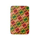 ラウンドスケッチは赤、緑、および金ゴールド図形を生成 バスマット (正面縦)