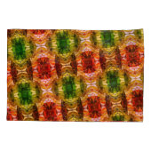 ラウンドスケッチは赤、緑、および金ゴールド図形を生成 枕カバー (裏面)