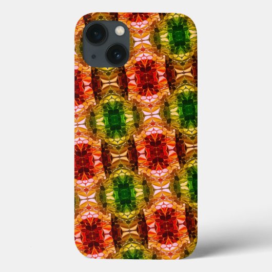 ラウンドスケッチは赤、緑、および金ゴールド図形を生成 Case-Mate iPhoneケース (裏面)