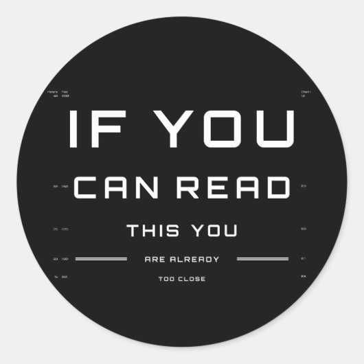 ラウンドステッカーでの接眼試験(20) ラウンドシール (正面)