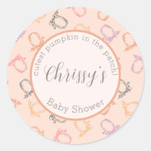 ラウンドステッカーパッチ内で最もキュートカボチャ