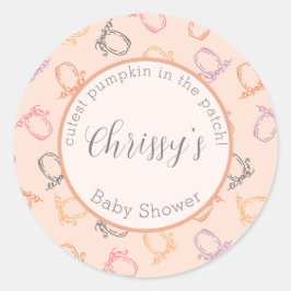 ラウンドステッカーパッチ内で最もキュートカボチャ ラウンドシール