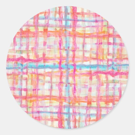 ラウンドステッカー |カバナ甘いピンク ラウンドシール (正面)