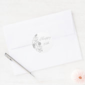 ラウンドステッカー ハッピー25周年記念 ラウンドシール (封筒)