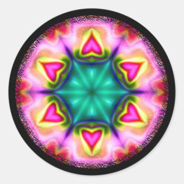 ラウンドステッカー(ハート) ラウンドシール