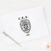 ラウンドステッカー「COPWATCH ENFORCEMENT AGENCY」 ラウンドシール (封筒)