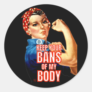 ラウンドステッカー「WOMEN'S RIGHTS 101」 ラウンドシール