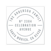 ラウンドタイポグラフィカスタムファミリ名差出人住所 セルフインキングスタンプ (デザイン)