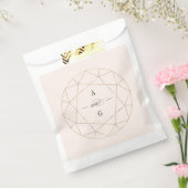 ラウンドダイヤモンドジェムジオメトリックモノグラムシ結婚ック フェイバーバッグ (封をした状態)