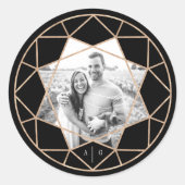 ラウンドダイヤモンドスタイリッシュジオメトリック結婚シックの写真 ラウンドシール (正面)