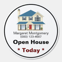 ラウンドダブルサイドオープンハウス不動産仲介業者標識