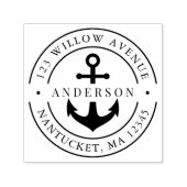 ラウンドダブル縁どいかり差出人住所 セルフインキングスタンプ (デザイン)