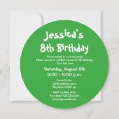 ラウンドテニスボールバースデーパーティ招待状 招待状 (裏面)