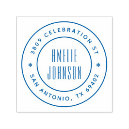 ラウンドデコタイポグラフィ名差出人住所 セルフインキングスタンプ