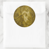 ラウンドトゥイットバッククロック金ゴールドコイン似ている ラウンドシール (バッグ)