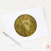 ラウンドトゥイットバッククロック金ゴールドコイン似ている ラウンドシール (封筒)
