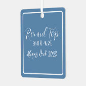 ラウンドトップテキサス州アンティークズウィークオーナメント メタルオーナメント (正面左)