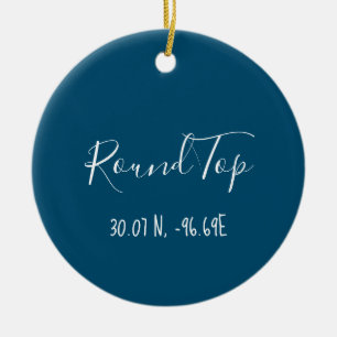 ラウンドトップテキサス州オーナメント セラミックオーナメント