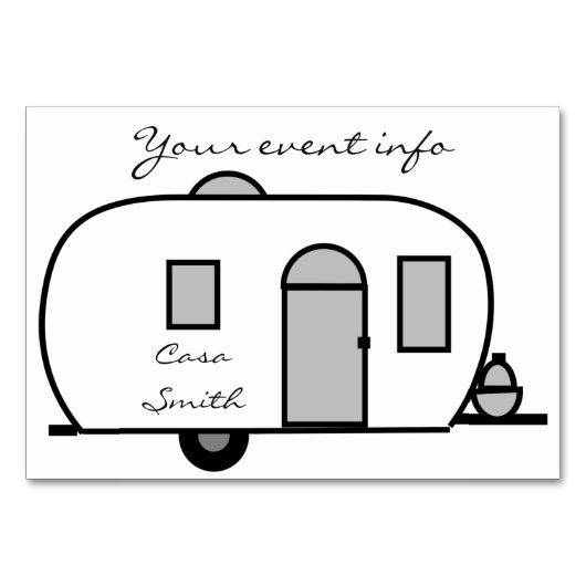 ラウンドトラベルトレーラThunder_Cove テーブルナンバー (正面)