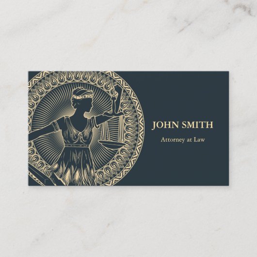 ラウンドトーテムレディージャスティスプロフェッショナル弁護士 名刺 (正面)