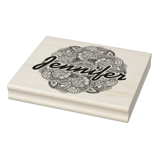 ラウンドドードルデザイン ラバースタンプ (スタンプ)