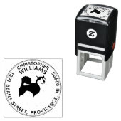 ラウンドハスキー差出人住所 セルフインキングスタンプ (インサイチュ)