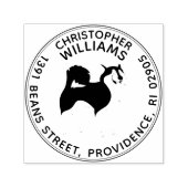 ラウンドハスキー差出人住所 セルフインキングスタンプ (デザイン)