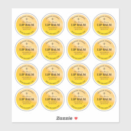 ラウンドハニービーリップビーズワックスバールラベル シール