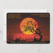 ラウンドハロウィーン結婚式招待状アットナイト 招待状 (裏面)