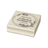 ラウンドハンドスケッチリーフファミリ差出人住所 ラバースタンプ (スタンプ)