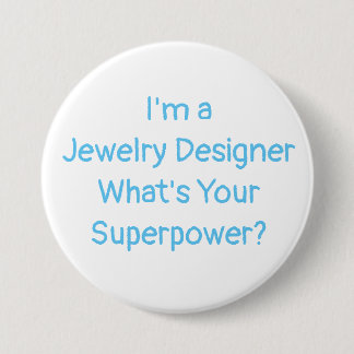 ラウンドバッジ、大、7.6 cm（3インチ）ジュエリーデザイナ 缶バッジ