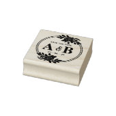 ラウンドバラヴィンテージモノグラム日付の保存 ラバースタンプ (スタンプ)