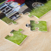 ラウンドバーンオクラホマ。クリスマスグリーティング ジグソーパズル (側面)