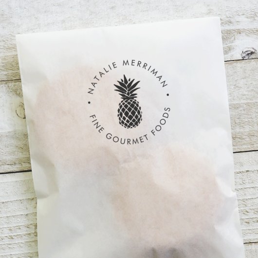 ラウンドパイナップルロゴ セルフインキングスタンプ