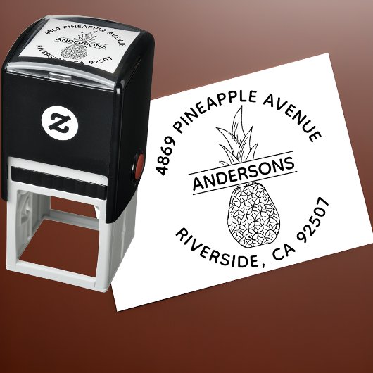 ラウンドパイナップル差出人住所 セルフインキングスタンプ