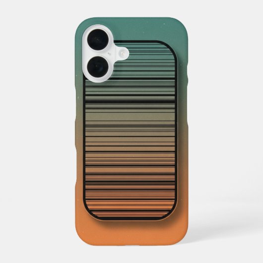 ラウンドパネルストライプ iPhone 16ケース (裏面)