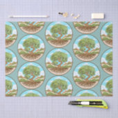 ラウンドパフ 薄葉紙 (クラフト)