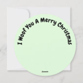 ラウンドパーソナライズされたサンタポーズハスキークリスマス シーズンカード (裏面)