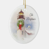 ラウンドパーソナライズされたセラミックライトハウスオーナメント セラミックオーナメント (右)