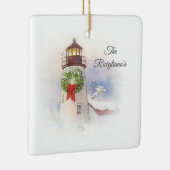ラウンドパーソナライズされたセラミックライトハウスオーナメント セラミックオーナメント (右)