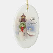 ラウンドパーソナライズされたセラミックライトハウスオーナメント セラミックオーナメント (右)