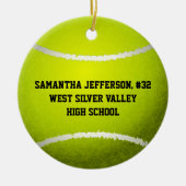 ラウンドパーソナライズされたテニスボールスポーツオーナメント セラミックオーナメント (正面)