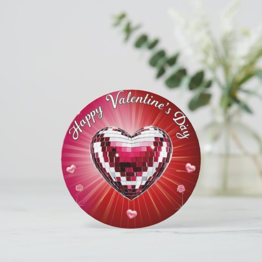 ラウンドパーソナライズされたディスコバレンタインカード シーズンカード (スタンド正面)