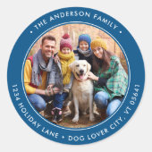 ラウンドパーソナライズされたフォト差出人住所 ラウンドシール (正面)