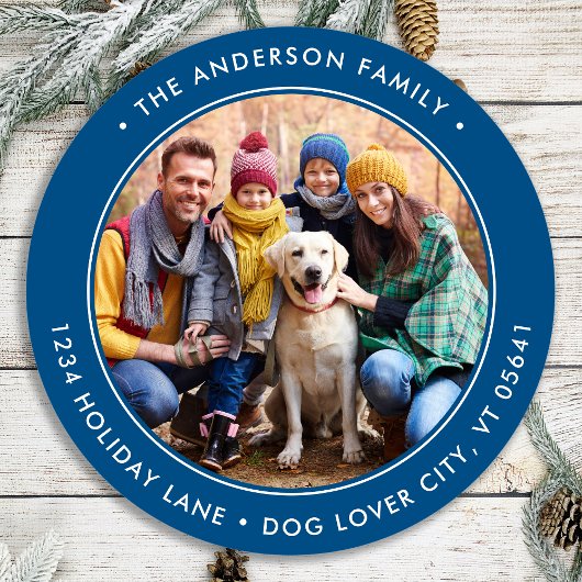 ラウンドパーソナライズされたフォト差出人住所 ラウンドシール