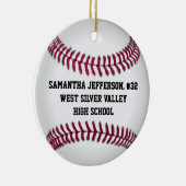 ラウンドパーソナライズされたベースボールスポーツオーナメント セラミックオーナメント (右)