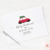 ラウンドパーソナライズされたホリデーギフトステッカー ラウンドシール (封筒)