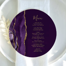 ラウンドパープル金ゴールドアゲートプラム結婚ズ