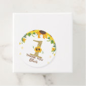 ラウンドヒマワリをテーマにした最初の誕生日メッセージカード フェイバータグ (インサイチュ)