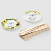 ラウンドヒマワリ結婚式 プログラムファン ハンドファン (組立なし)